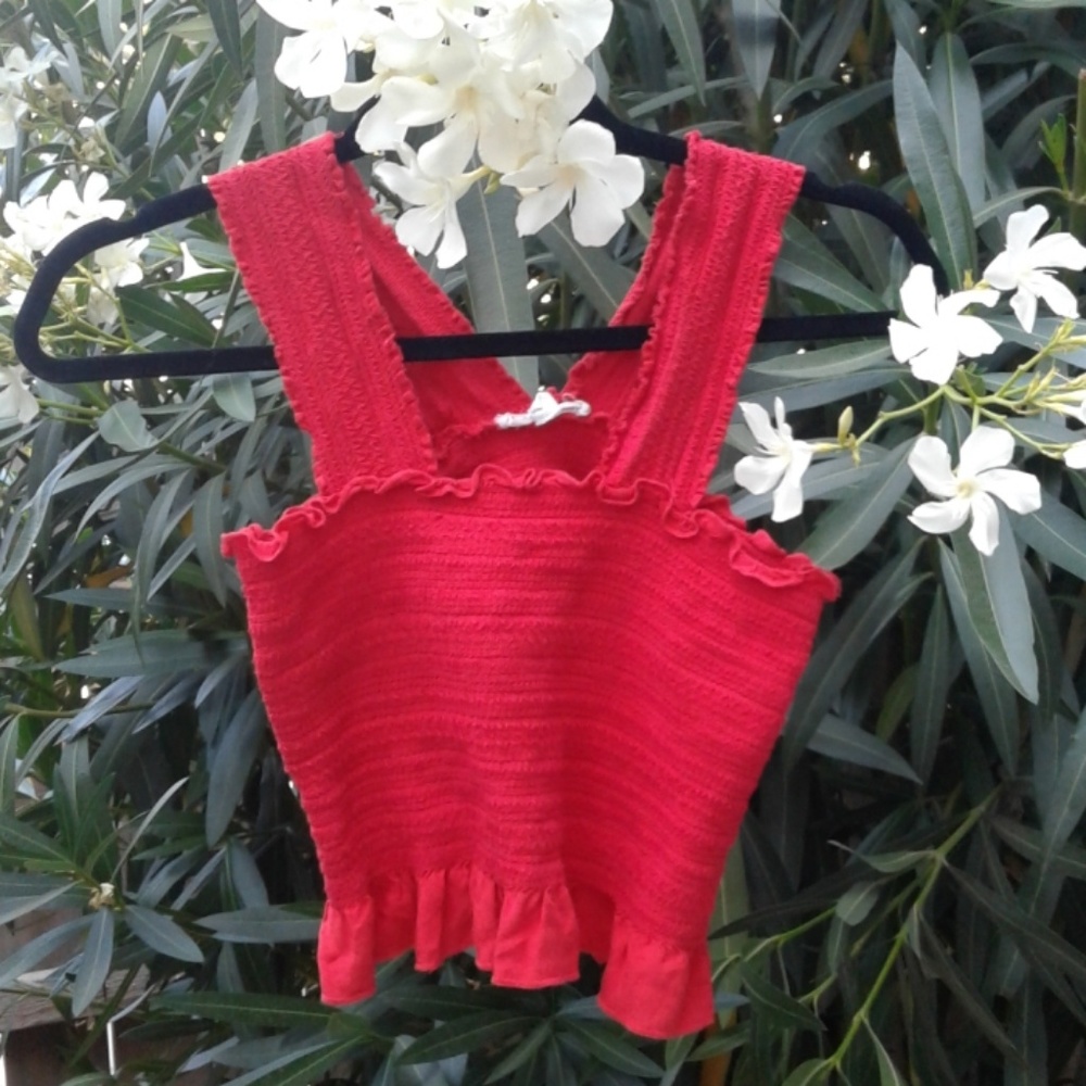 Pepulum ribbed crop top